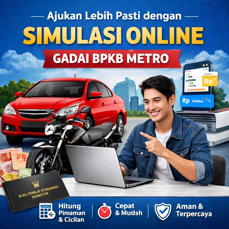 Mudah & Cepat Simulasi Online Kredit Jaminan BPKB Metro Langsung dari HP